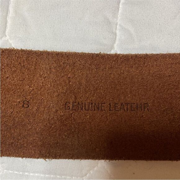 WCM Tan Leather Belt with Gold Details, S main image 9